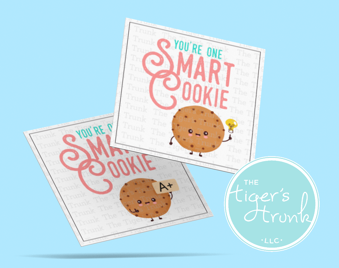 Cookie-themed printable Valentine cards for teachers to give to students, featuring a fun and sweet design, instant download.