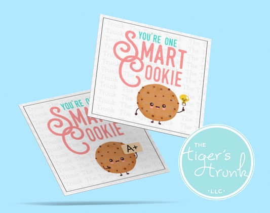 Cookie-themed printable Valentine cards for teachers to give to students, featuring a fun and sweet design, instant download.