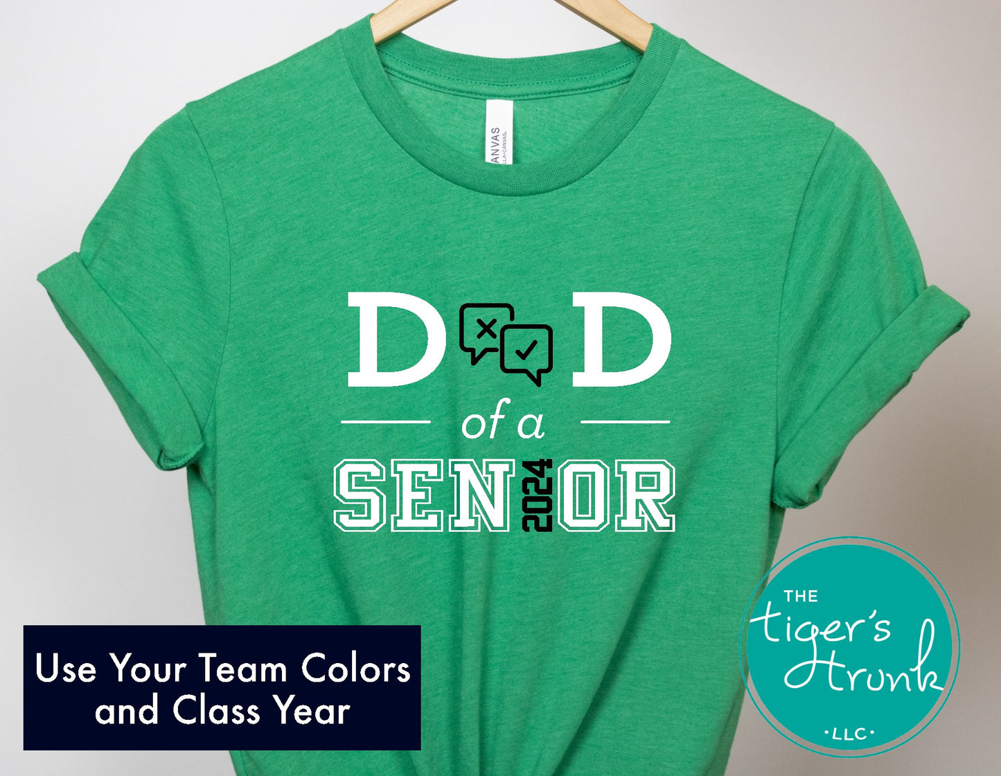 heather kelly green debate team dad shirt personalized with school colors and senior graduation year