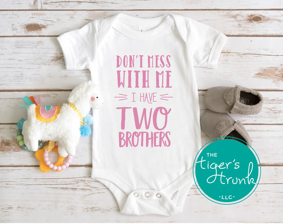 Sibling Announcement Shirt | Little Brother | Little Sister | Don't Mess With Me | Bodysuit