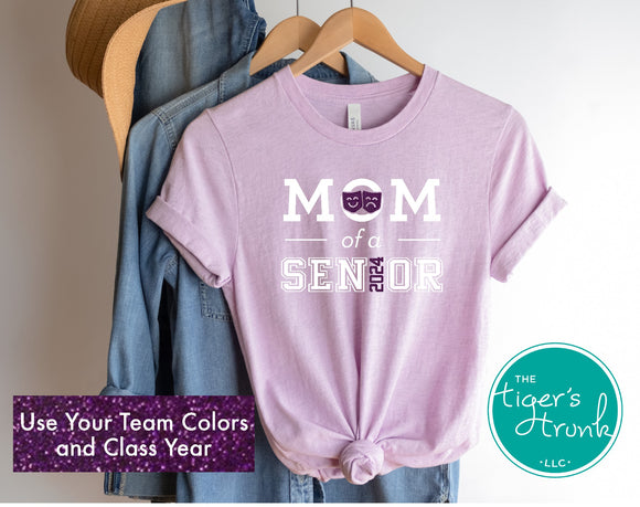 Drama Shirt | Theater Shirt | Mom of a Senior | Class of 2024 | Short-Sleeve Shirt