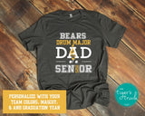 Band Shirt | Drum Major Dad | Mascot Shirt | Dad of a Senior | Class of 2025 | Short-Sleeve Shirt