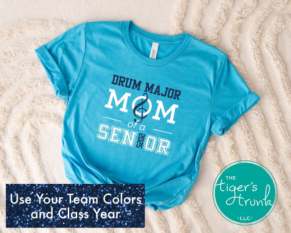 Band Shirt | Drum Major Shirt | Drum Major Mom of a Senior | Class of 2025 | Short-Sleeve Shirt