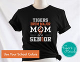 Band Shirt | Drum Major Shirt | Mascot Shirt | Drum Major Mom of a Senior | Class of 2024 | Short-Sleeve Shirt