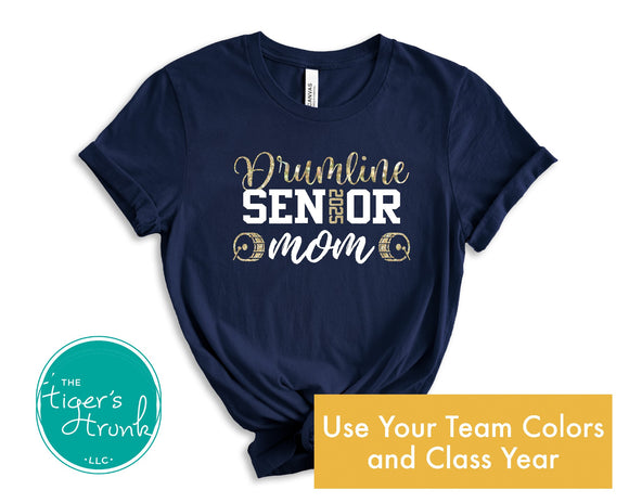 Band Shirt | Bass Drum Shirt | Drumline Senior Mom | Class of 2025 | Short-Sleeve Shirt