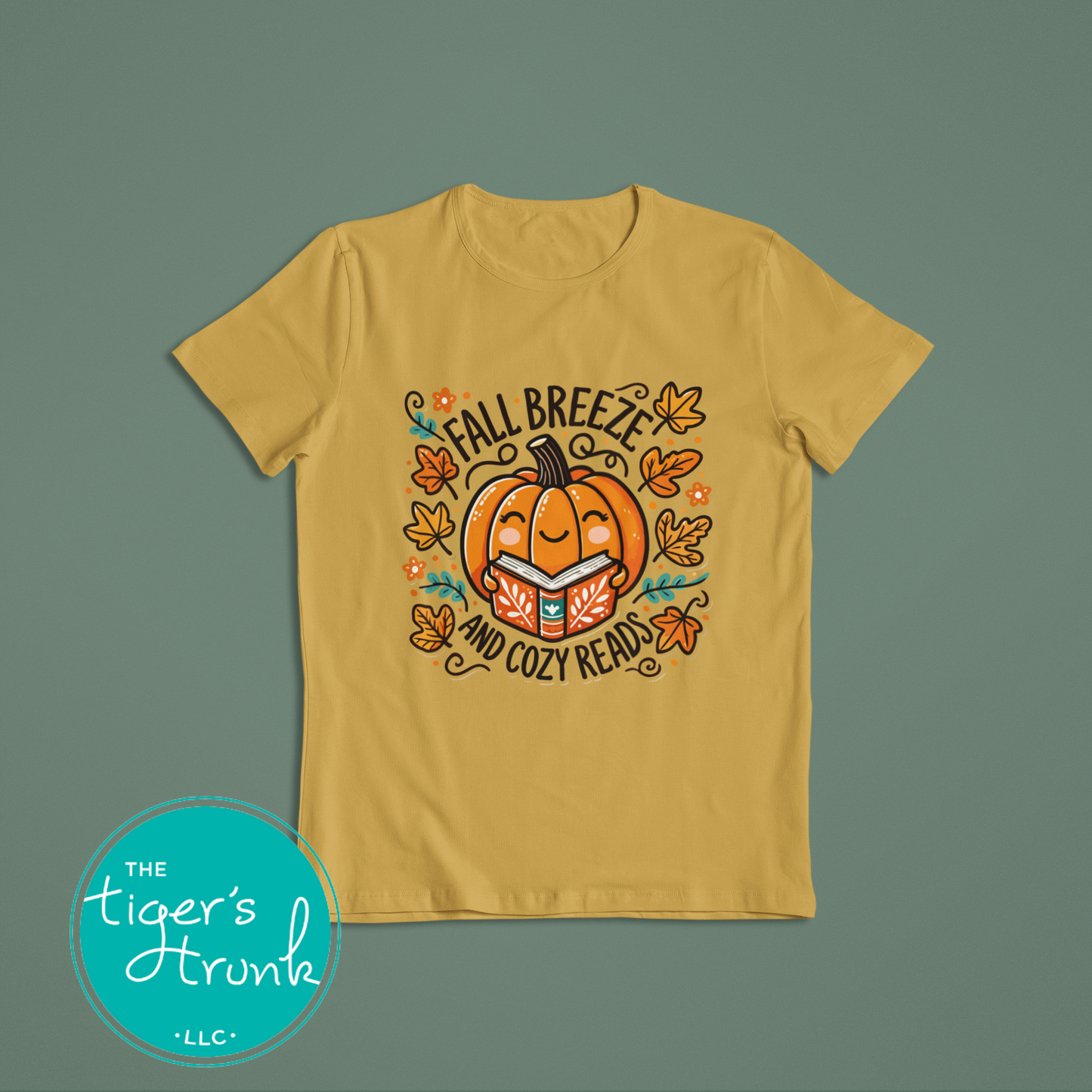 Fall Shirt | Bookish Graphic Tee | Fall Breeze and Cozy Reads | Short-Sleeve Shirt