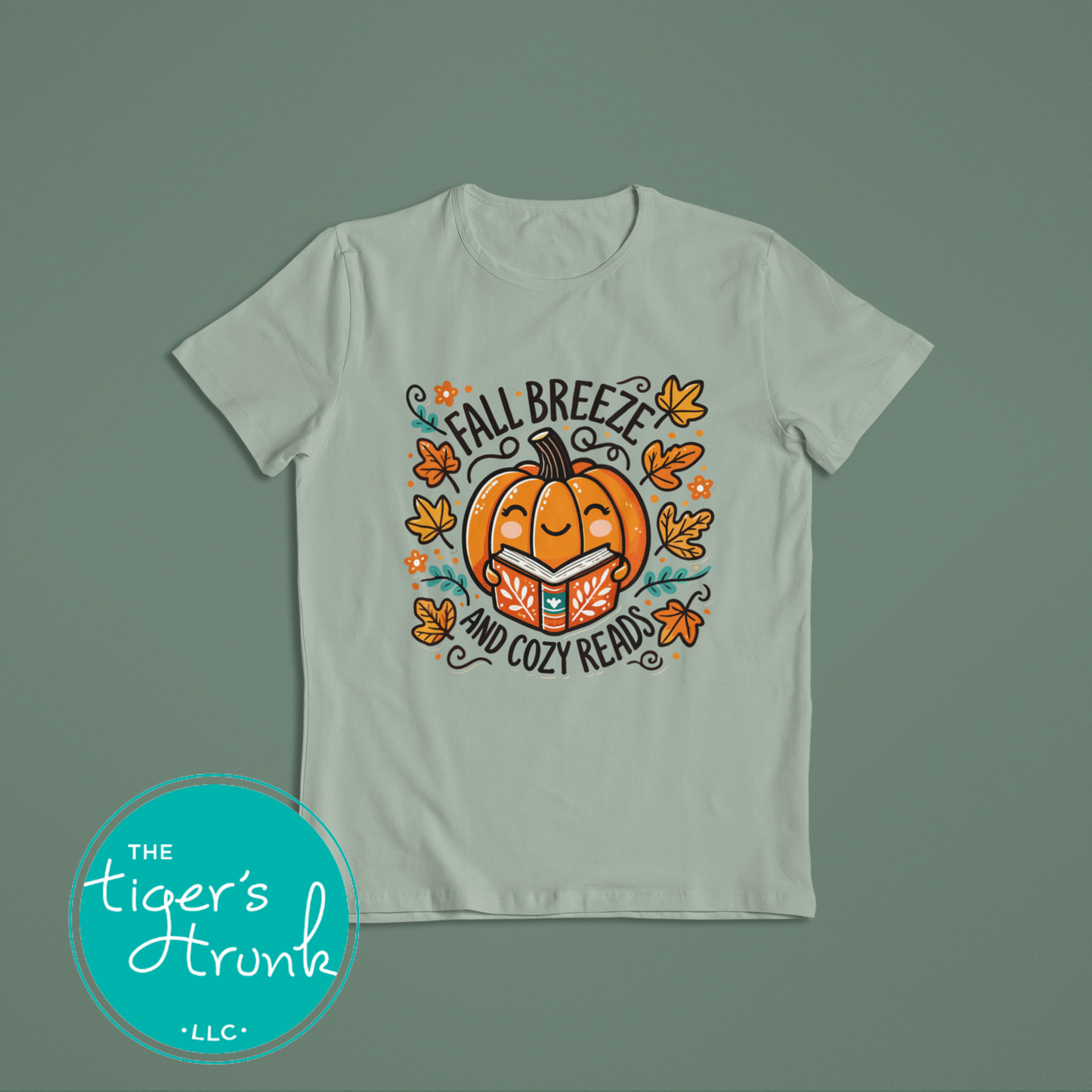 Fall Shirt | Bookish Graphic Tee | Fall Breeze and Cozy Reads | Short-Sleeve Shirt