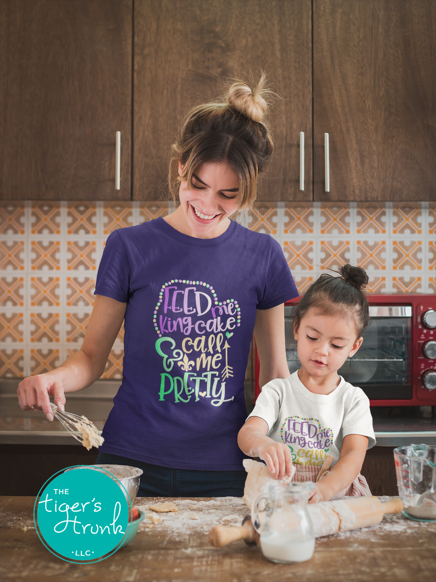 Funny Mardi Gras shirt featuring Feed Me King Cake and Call Me Pretty, perfect for parades and celebrations.