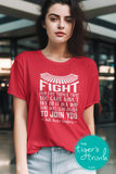 Equality Shirt | Women's Rights | Women's Strike | Fight for the Things You Care About | Red Short-Sleeve Shirt