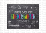 Back to School Sign for Kindergarten