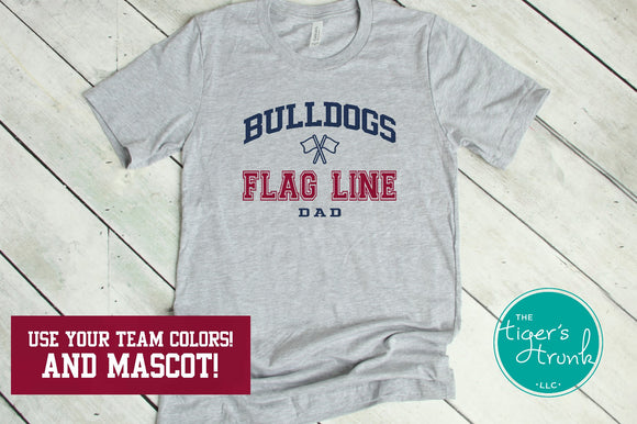 Band Shirt | Flag Line Shirt | Mascot Shirt | Flag Line Dad | Short-Sleeve Shirt