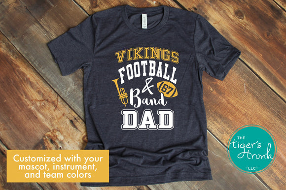 Football Shirt | Band Shirt | Mascot Shirt | Football and Band Dad | Short-Sleeve Shirt