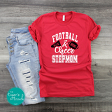 Football Shirt | Cheerleading Shirt | Football and Cheer Stepmom | Short-Sleeve Shirt