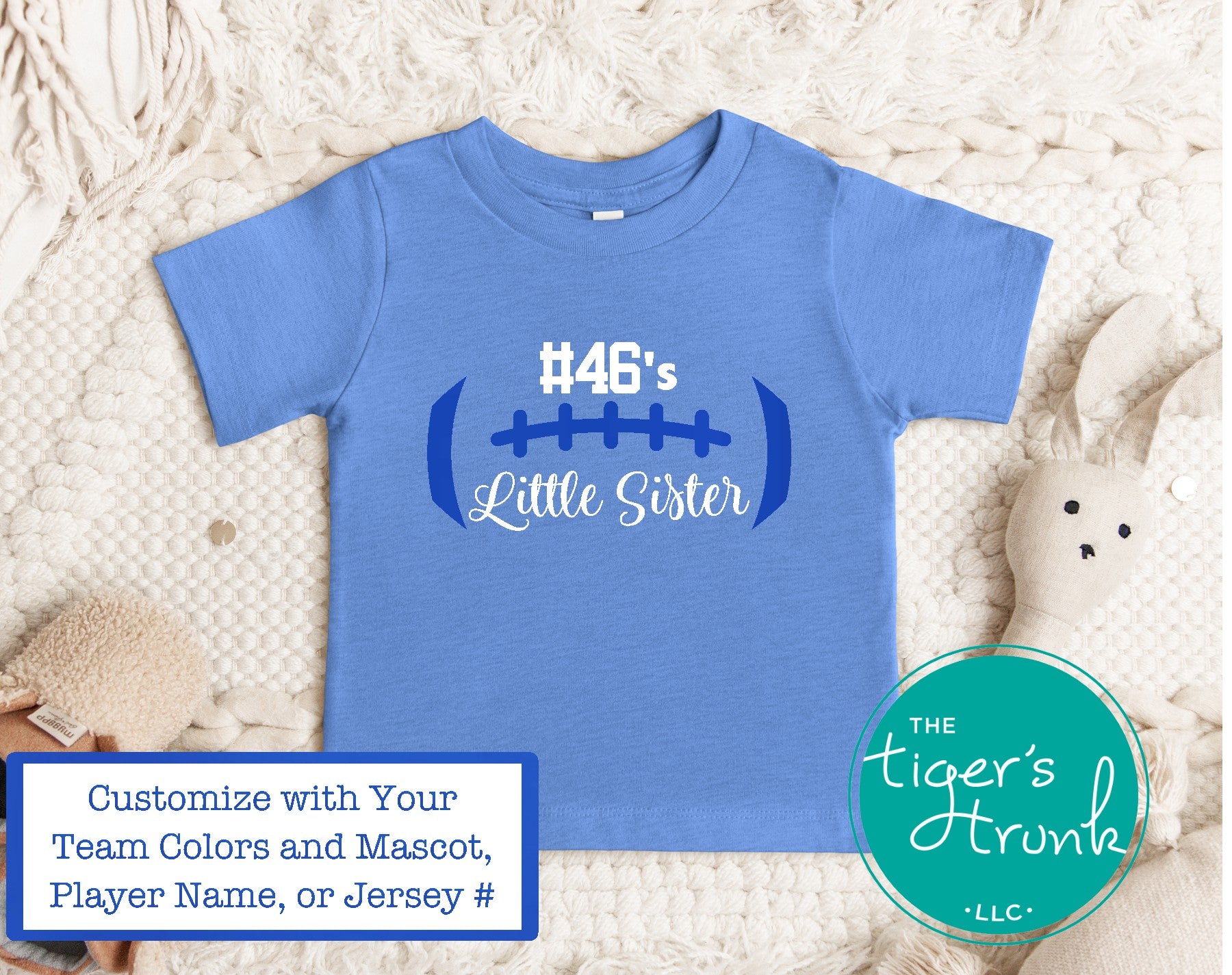 Football Shirt | Mascot Shirt | Little Sister | Short-Sleeve Shirt