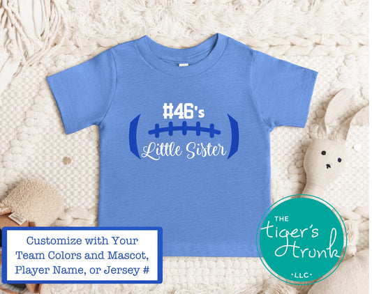 Football Shirt | Mascot Shirt | Little Sister | Short-Sleeve Shirt