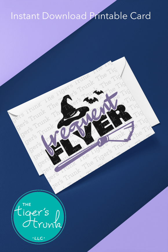 Halloween Card | Frequent Flyer | Instant Download | Printable Card