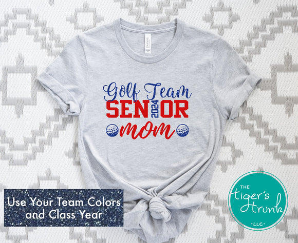  Senior Shirt | Golf Shirt | Golf Senior Mom | Class of 2024 | Short-Sleeve Shirt