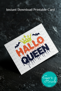 Halloween Card | Halloqueen | Instant Download | Printable Card