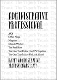 Administrative Professional's Day Card | Instant Download | Printable Card
