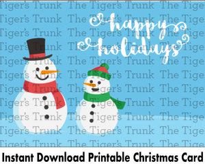 Christmas Card | Happy Holidays | Instant Download | Printable Card