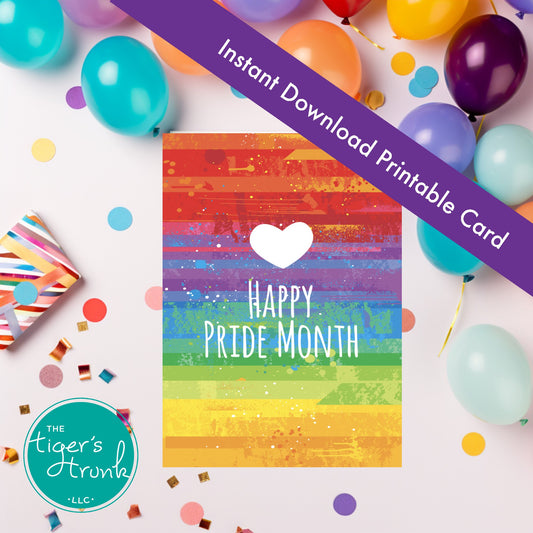 Happy Pride Month Pride Printable Card
