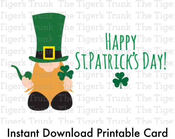 St. Patrick's Day Card | Happy St. Patrick's Day | Instant Download | Printable Card