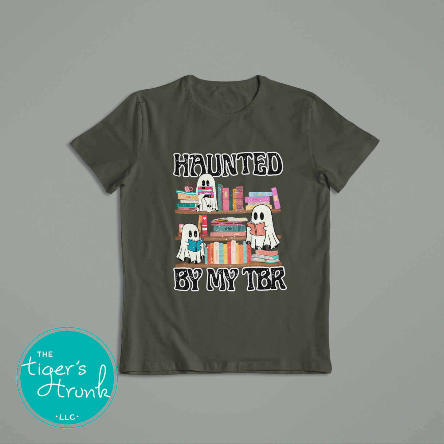 Halloween Shirt | Bookish Graphic Tee | Haunted By My TBR | Short-Sleeve Shirt