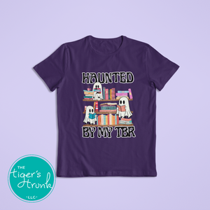 Halloween Shirt | Bookish Graphic Tee | Haunted By My TBR | Short-Sleeve Shirt