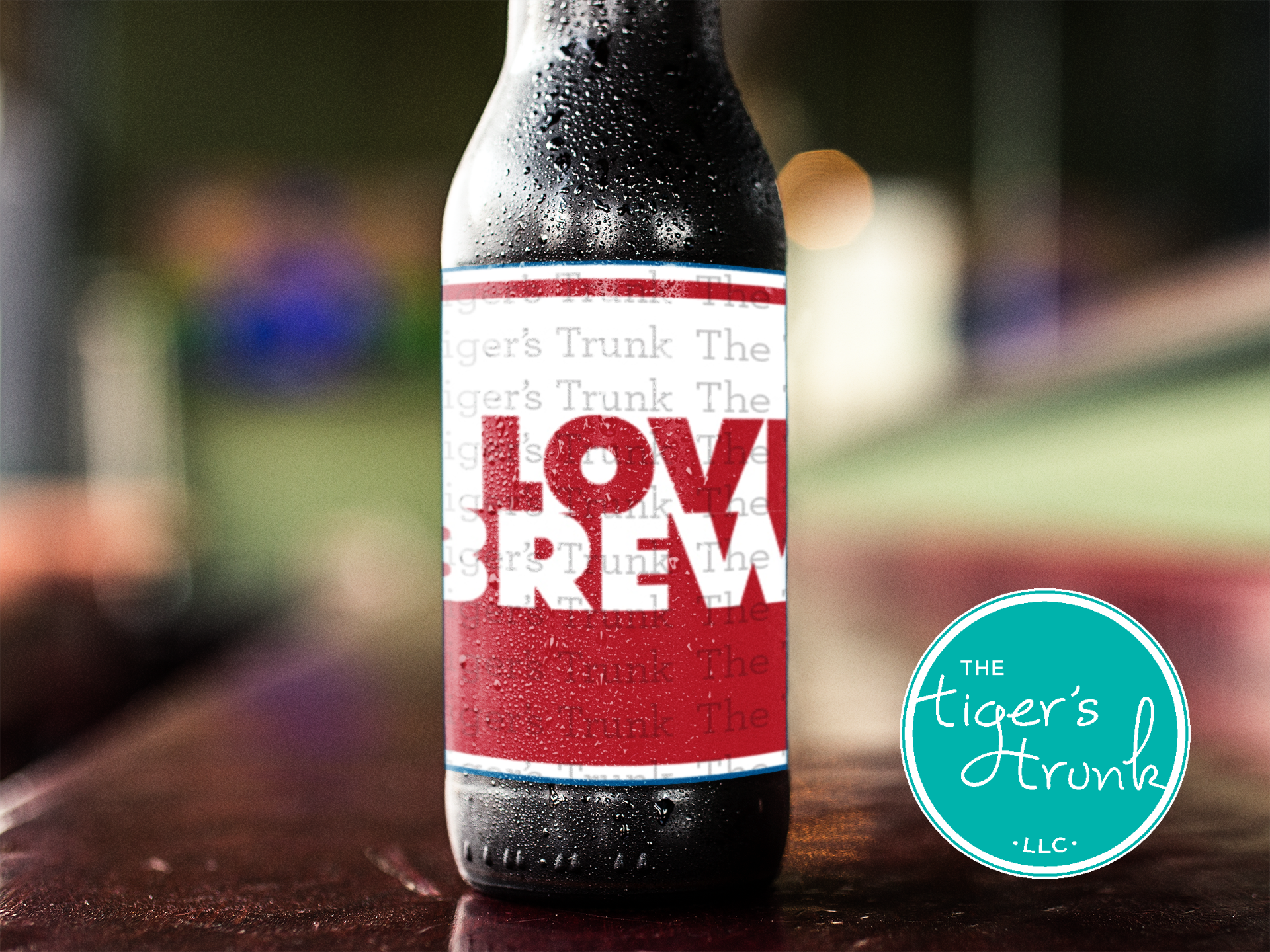 Printable beer or coffee cup label with the phrase "I Love Brew," ideal for Valentine’s, anniversaries, or special occasions.