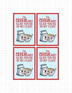 Back to School Card | Gift from Teacher to Students | I'm CEREALously Glad You're in My Class | Instant Download | Printable Card