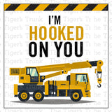 I'm Hooked On You | Construction Theme Favor Tag