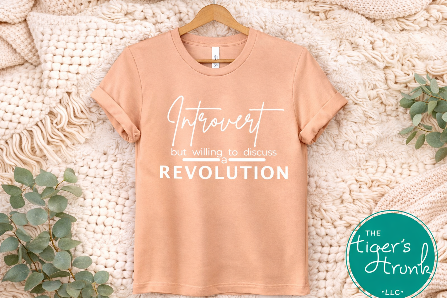 Peach introvert revolution shirt soft aesthetic design