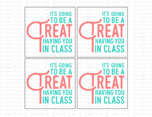 Back to School Card | Gift from Teacher to Students | It's Going to Be a Treat Having You in Class | Instant Download | Printable Card