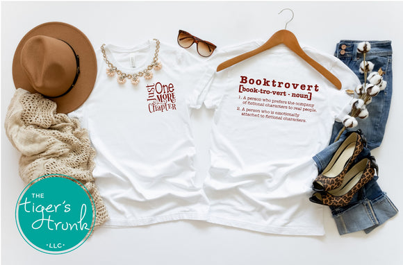 Bookish Graphic Tee | Just One More Chapter | Booktrovert | Short-Sleeve Shirt