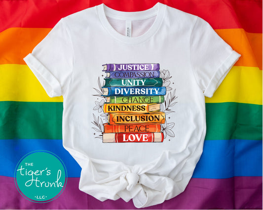 Rainbow Book Stack Shirt