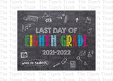 Last Day of 8th Grade Printable Sign
