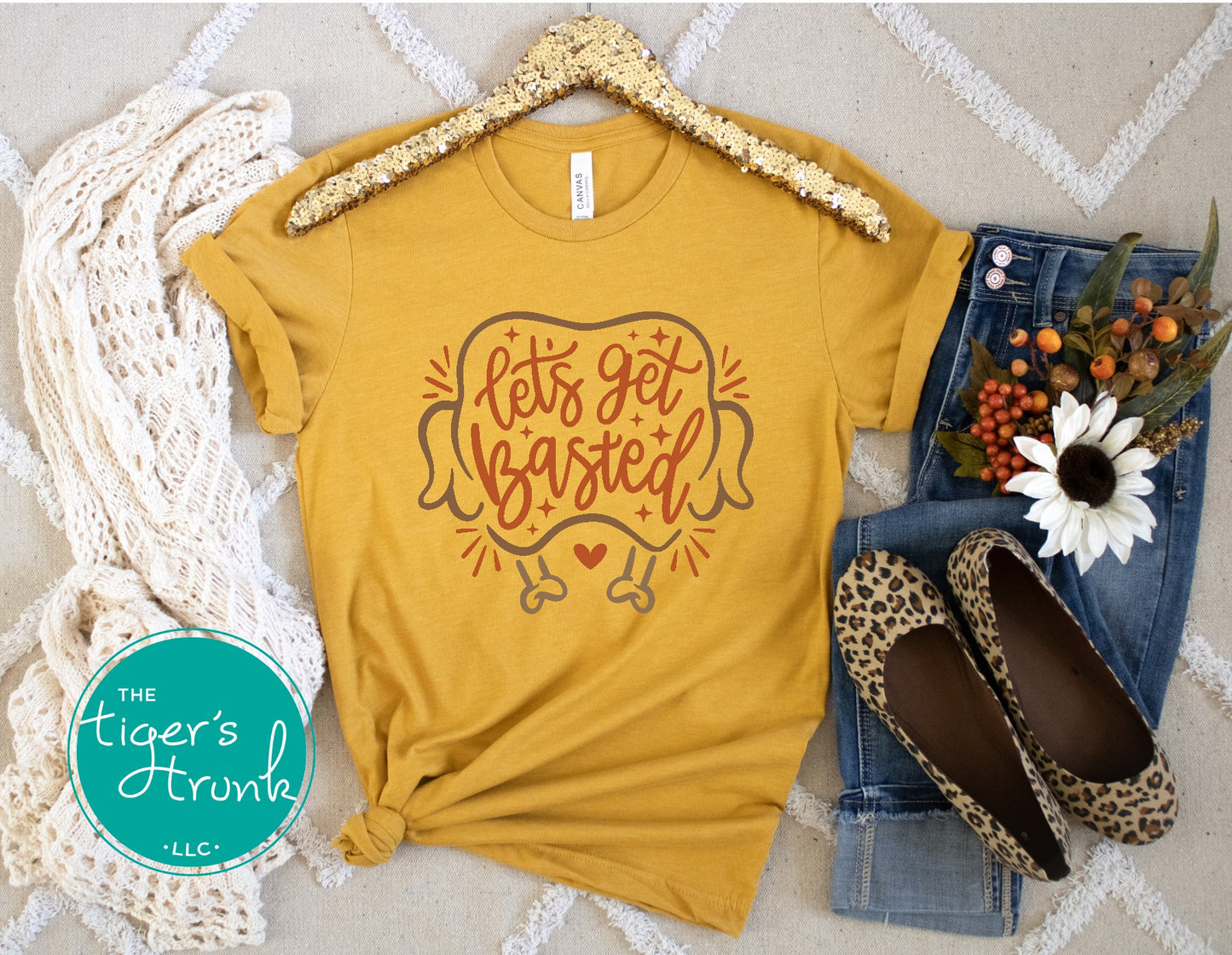 funny thanksgiving shirt lets get basted, retro turkey day tee, friendsgiving host gift, cozy fall holiday outfit