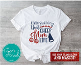 Cheerleading Shirt | Livin That Cheer Mom Life | Short-Sleeve Shirt