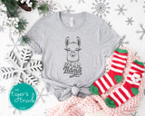 Christmas Shirt | Fa La La La Llama | Monochromatic Short-Sleeve Shirt