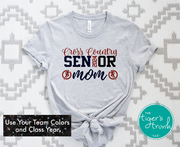 Senior Shirt | Men's Track Shirt | Cross Country Shirt | Cross Country Senior Mom | Class of 2024 | Short-Sleeve Shirt