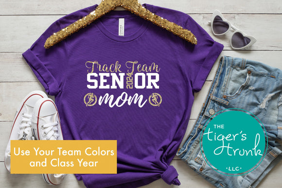 Senior Shirt | Men's Track Shirt | Cross Country Shirt | Track Team Senior Mom | Class of 2024 | Short-Sleeve Shirt