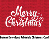 Christmas Card | Merry Christmas | Instant Download | Printable Card