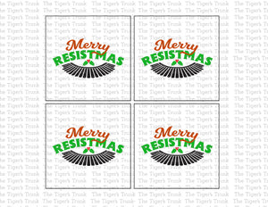 Holiday Gift Tags | Merry Resistmas | Instant Download | Printable Tags