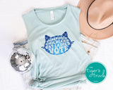 Vote Blue | Women's Rights Shirt | Miserable Childless Cat Ladies Vote | Muscle Tank Top