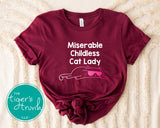 Vote Blue | Women's Rights Shirt | Miserable Childless Cat Lady | Short-Sleeve Shirt