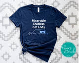 Vote Blue | Women's Rights Shirt | Miserable Childless Cat Lady | Short-Sleeve Shirt