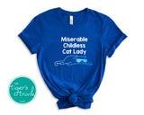 Vote Blue | Women's Rights Shirt | Miserable Childless Cat Lady | Short-Sleeve Shirt