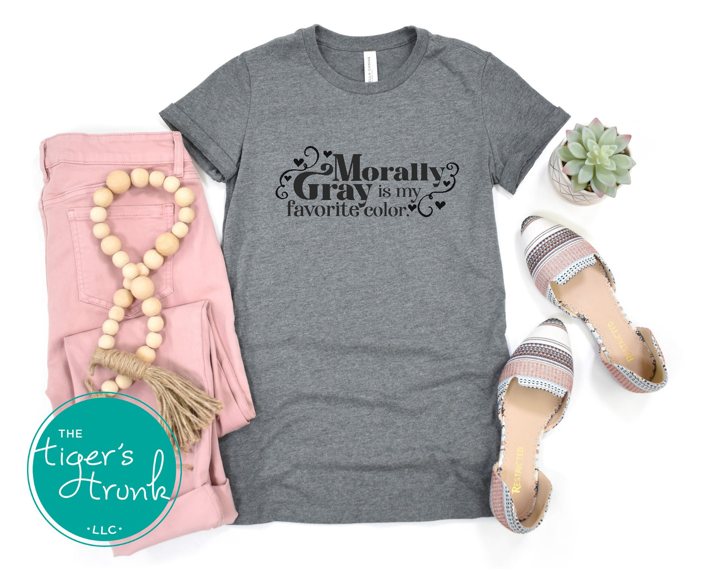 Bookish t-shirt or sweatshirt with Morally Gray is My Favorite Color design, perfect for fantasy lovers and dark academia fans