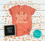 Fall Shirt | My Favorite Color is Autumn | Tone on Tone | Short-Sleeve Shirt