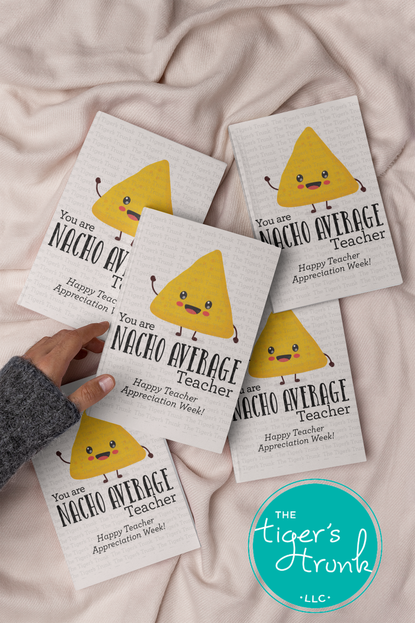 Nacho-themed printable sign with the message "You Are Nacho Average Teacher," perfect for teacher appreciation week, instant download